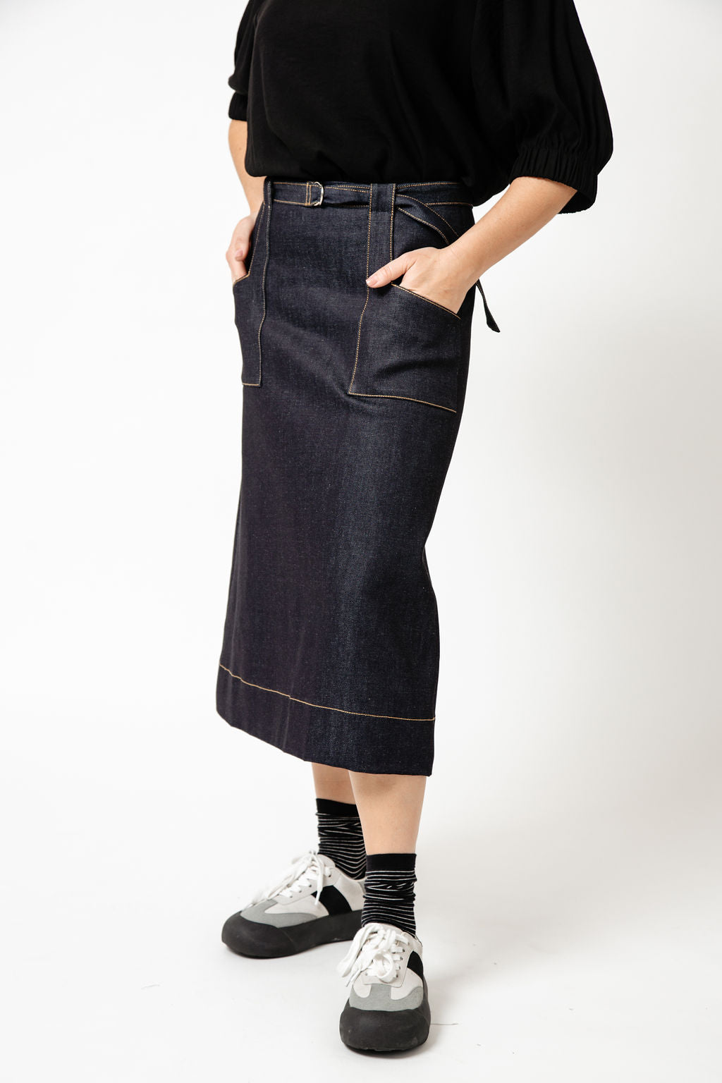 Rachel Indigo Denim Skirt