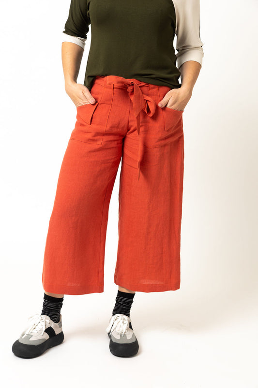 Linen Cropped Loungers