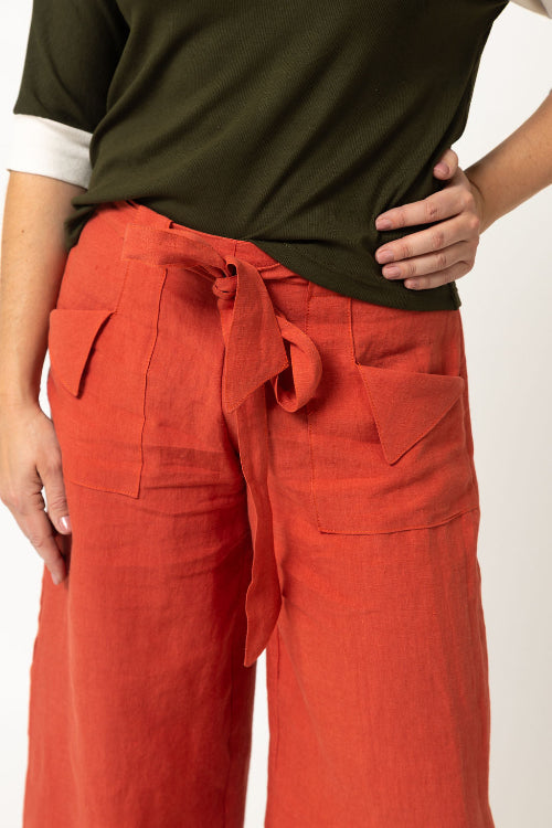 Linen Cropped Loungers