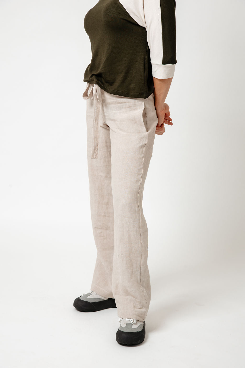 Amelia Full Length Linen Trousers