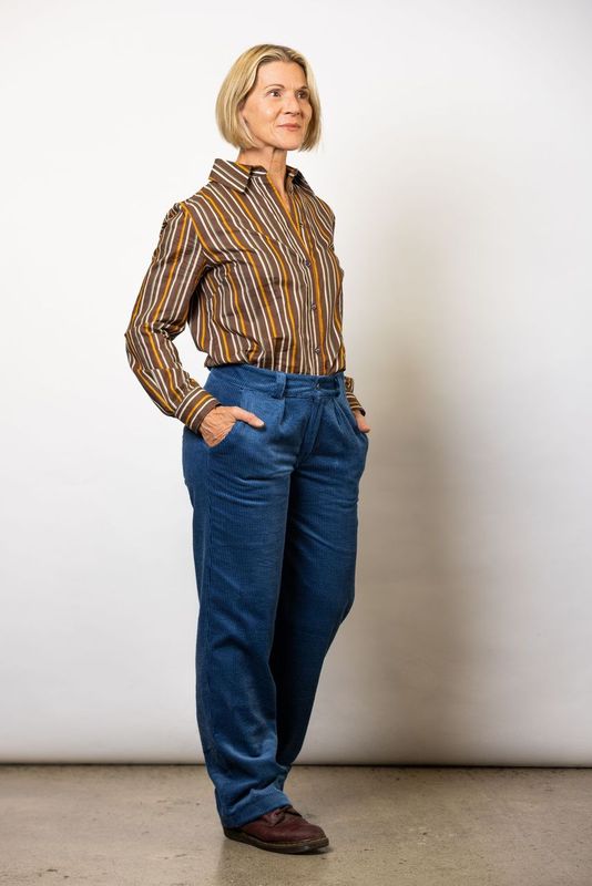 Full-Length Corduroy Boxer Trousers