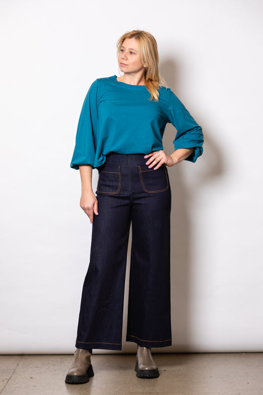 Melissa High-Waisted Stretch Denim Pants